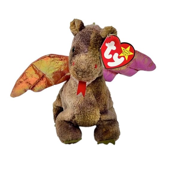 MWT VTG Ty Beanie Baby Scorch The Dragon 1998 Rare Tag Errors Retired - Picture 4 of 13